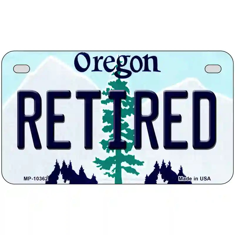 Retired Oregon Metal Novelty License Plate 7" x 4" (MP)