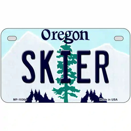 Skier Oregon Metal Novelty License Plate 7" x 4" (MP)