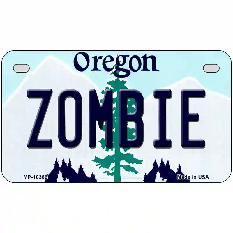 Zombie Oregon Metal Novelty License Plate 7" x 4" (MP)