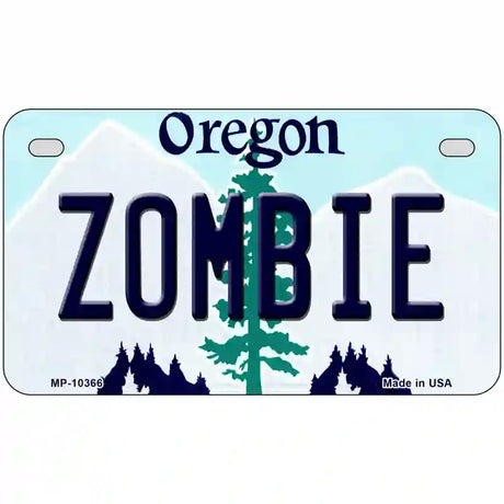 Zombie Oregon Metal Novelty License Plate 7" x 4" (MP)