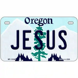 Jesus Oregon Metal Novelty License Plate 7" x 4" (MP)