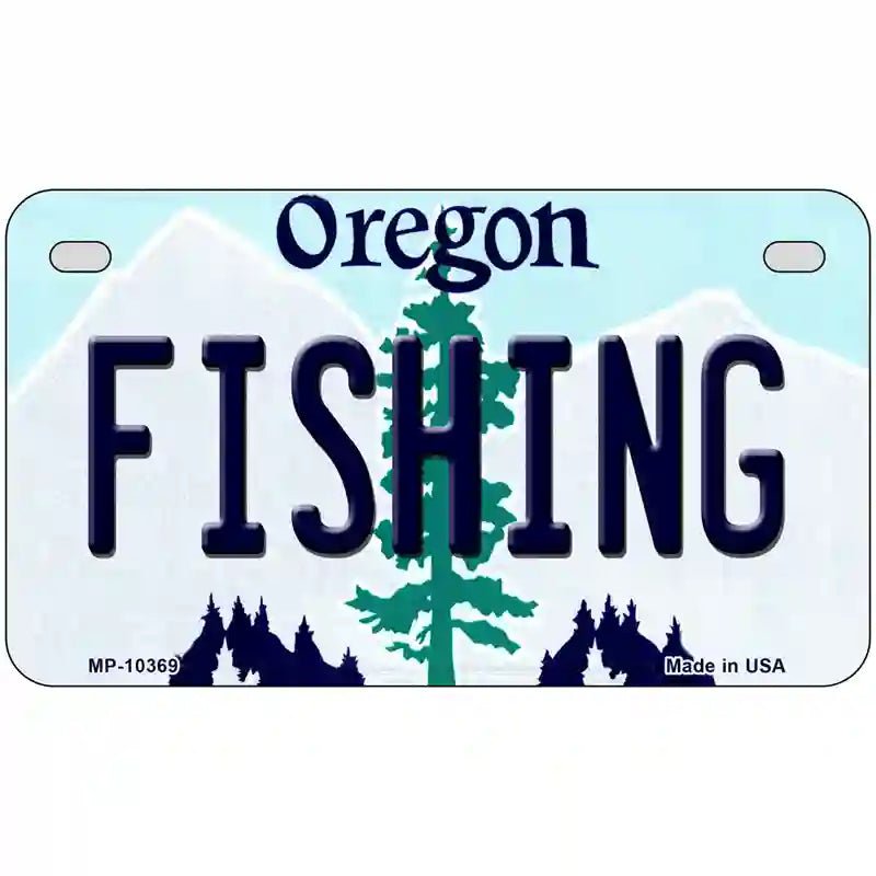 Fishing Oregon Metal Novelty License Plate 7" x 4" (MP)