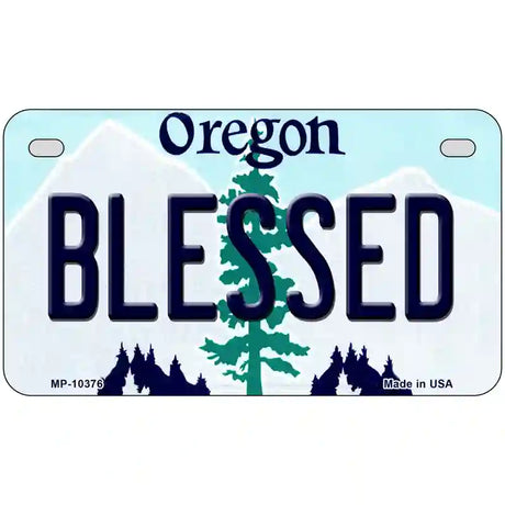 Blessed Oregon Metal Novelty License Plate 7" x 4" (MP)