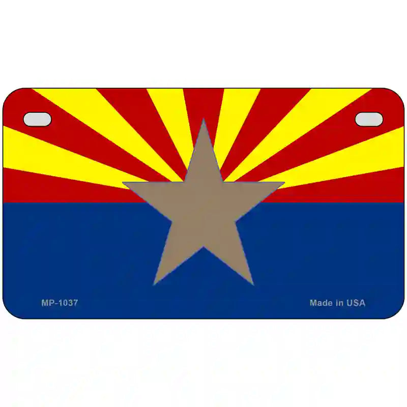 Arizona Big Star State Flag Novelty Metal License Plate 7" x 4" (MP)