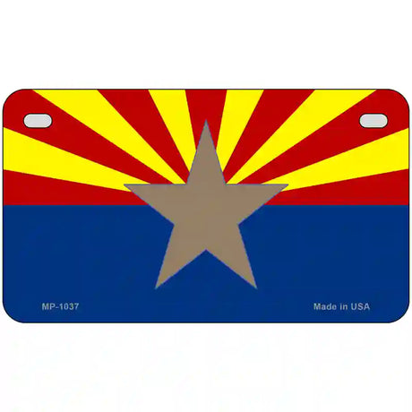 Arizona Big Star State Flag Novelty Metal License Plate 7" x 4" (MP)