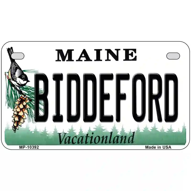 Biddeford Maine Metal Novelty License Plate 7" x 4" (MP)