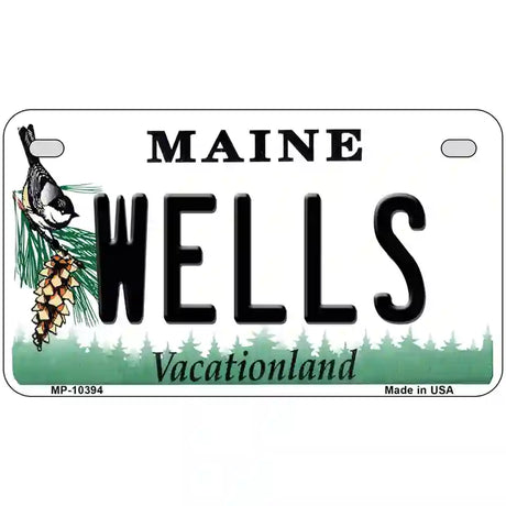 Wells Maine Metal Novelty License Plate 7" x 4" (MP)