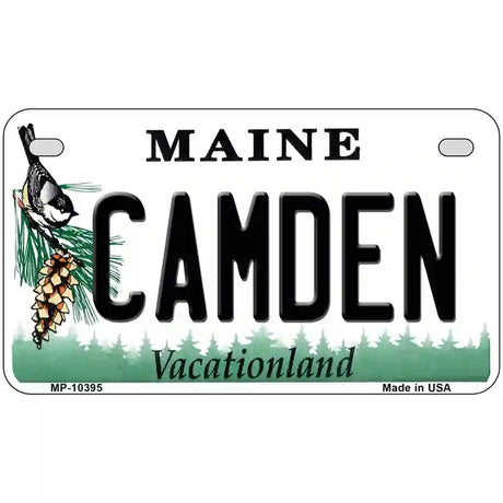 Camden Maine Metal Novelty License Plate 7" x 4" (MP)