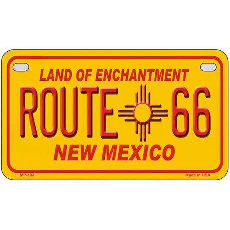 Route 66 New Mexico Novelty Metal License Plate 7" x 4" (MP)