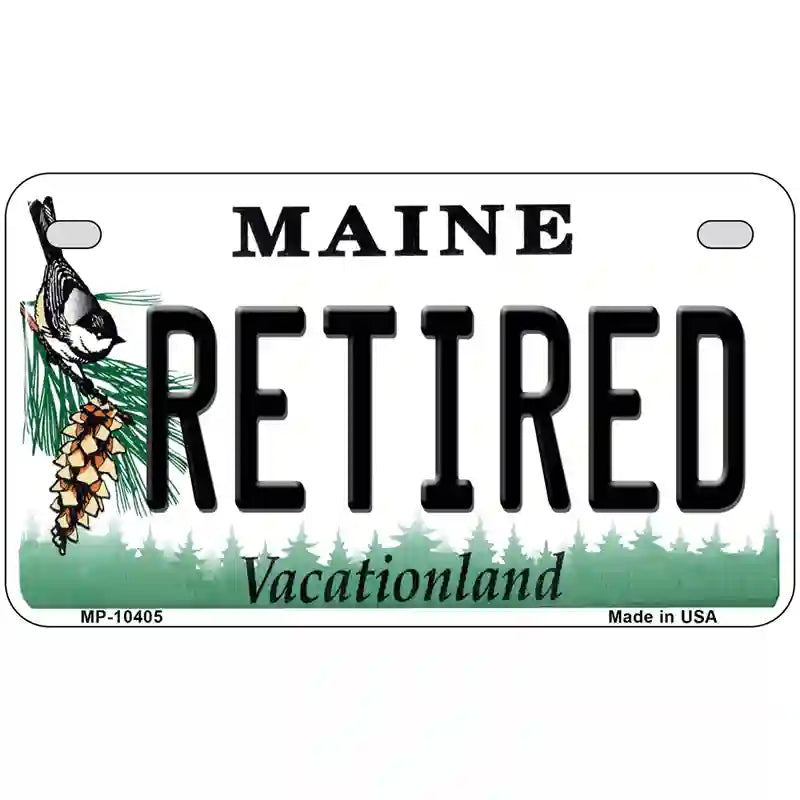 Retired Maine Metal Novelty License Plate 7" x 4" (MP)