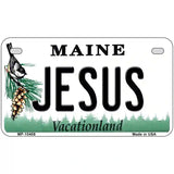 Jesus Maine Metal Novelty License Plate 7" x 4" (MP)