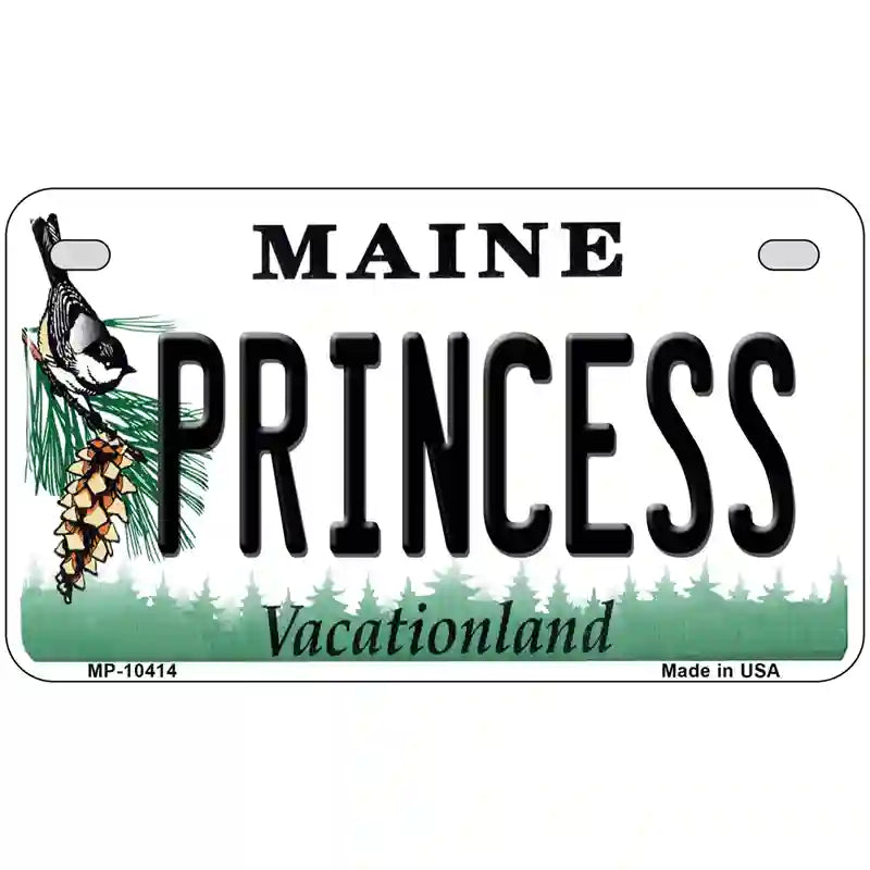 Princess Maine Metal Novelty License Plate 7" x 4" (MP)