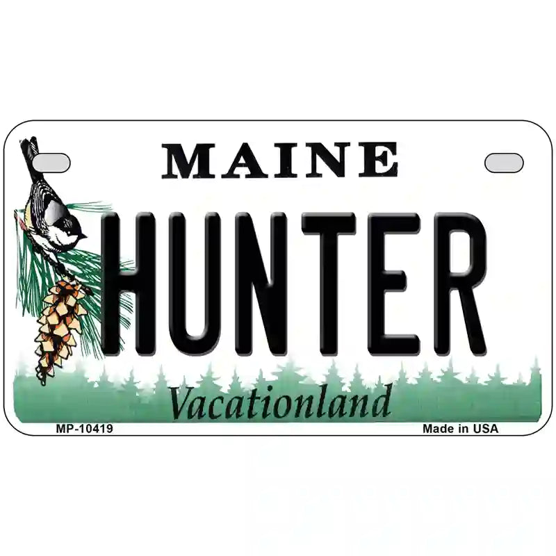 Hunter Maine Metal Novelty License Plate 7" x 4" (MP)