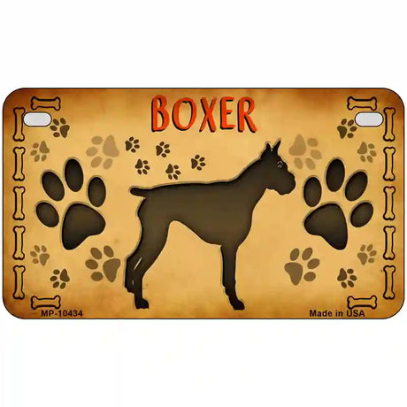 Boxer Novelty Metal License Plate 7" x 4" (MP)