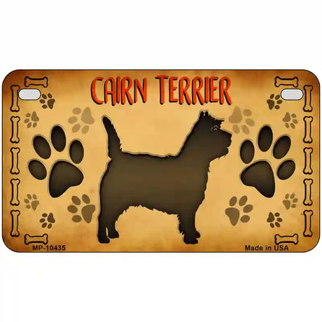 Cairn Terrier Novelty Metal License Plate 7" x 4" (MP)