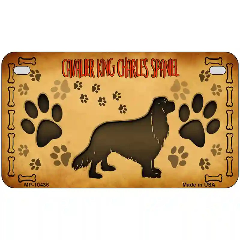 Cavalier King Charles Spaniel Novelty Metal License Plate 7" x 4" (MP)