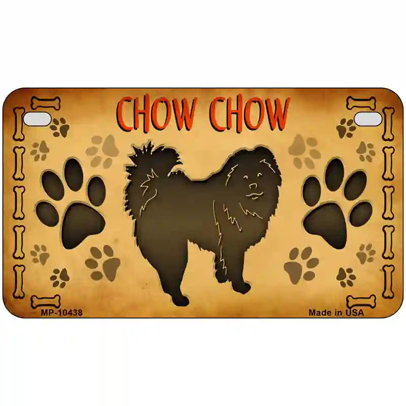 Chow Chow Novelty Metal License Plate 7" x 4" (MP)