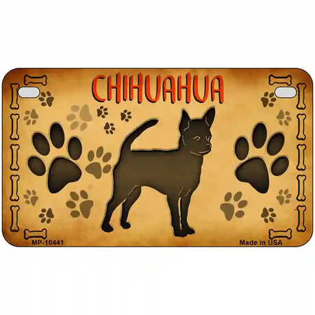 Chihuahua Novelty Metal License Plate 7" x 4" (MP)