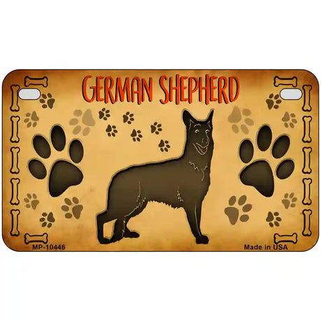 German Shepherd Novelty Metal License Plate 7" x 4" (MP)