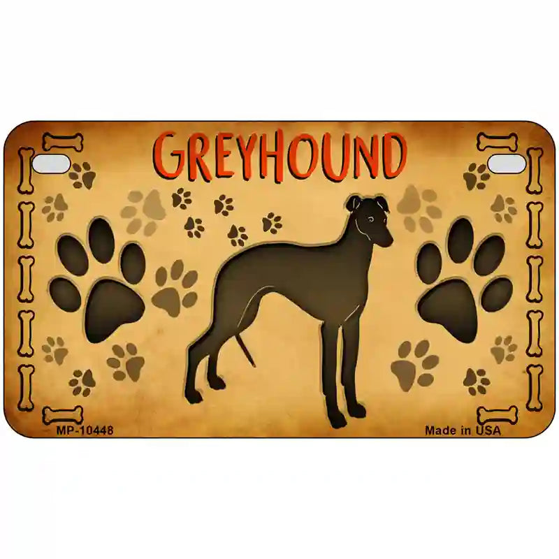 Greyhound Novelty Metal License Plate 7" x 4" (MP)