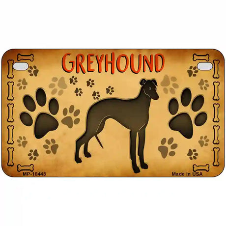 Greyhound Novelty Metal License Plate 7" x 4" (MP)