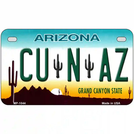 Cu N Az Novelty Metal License Plate 7" x 4" (MP)