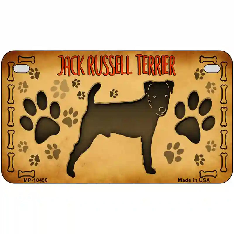 Jack Russell Terrier Novelty Metal License Plate 7" x 4" (MP)