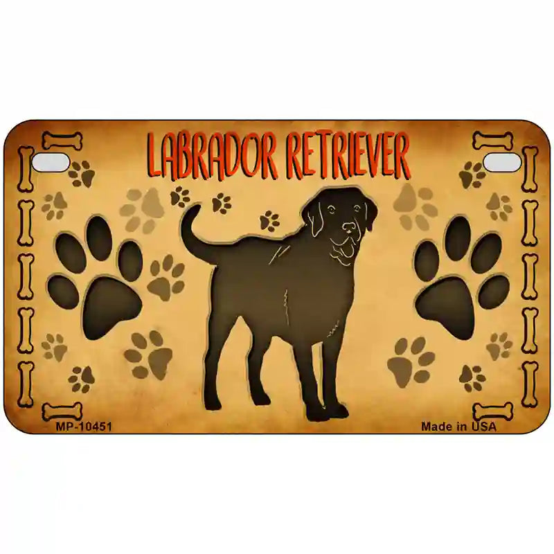 Labrador Retriever Novelty Metal License Plate 7" x 4" (MP)