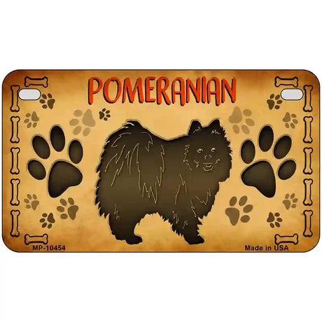 Pomeranian Novelty Metal License Plate 7" x 4" (MP)