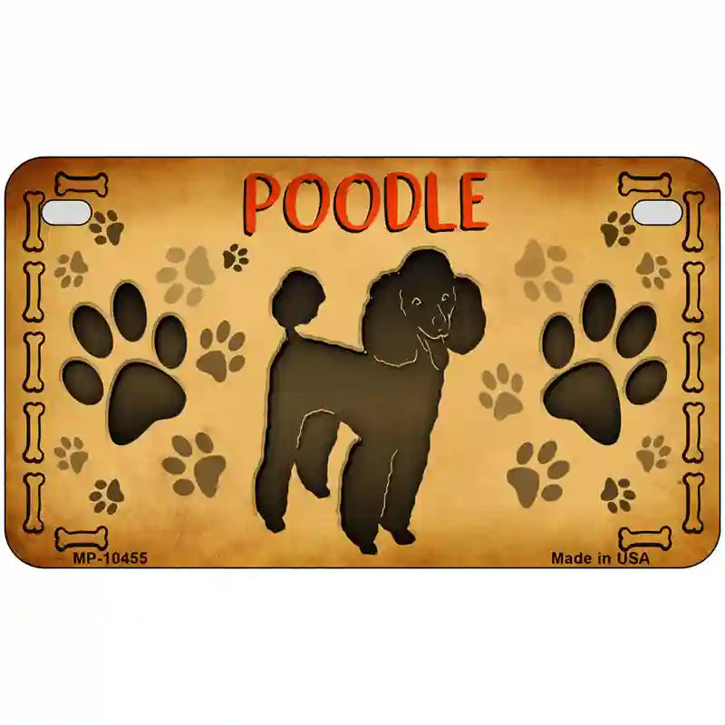 Poodle Novelty Metal License Plate 7" x 4" (MP)