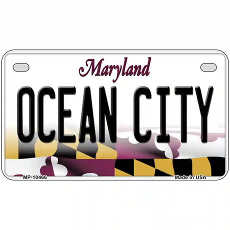 Ocean City Maryland Metal Novelty License Plate 7" x 4" (MP)