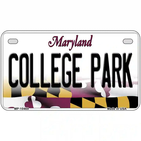 College Park Maryland Metal Novelty License Plate 7" x 4" (MP)