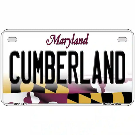 Cumberland Maryland Metal Novelty License Plate 7" x 4" (MP)