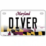 Diver Maryland Metal Novelty License Plate 7" x 4" (MP)