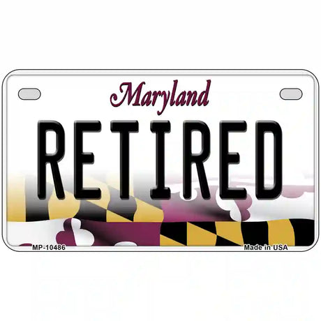 Retired Maryland Metal Novelty License Plate 7" x 4" (MP)