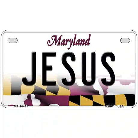 Jesus Maryland Metal Novelty License Plate 7" x 4" (MP)