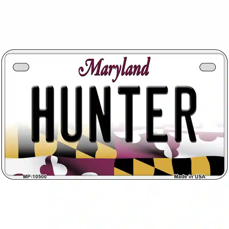 Hunter Maryland Metal Novelty License Plate 7" x 4" (MP)