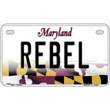 Rebel Maryland Metal Novelty License Plate 7" x 4" (MP)