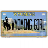 Wyoming Girl Metal Novelty License Plate 7" x 4" (MP)