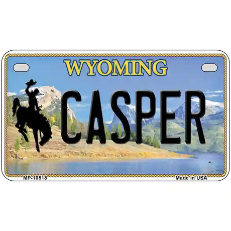 Casper Wyoming Metal Novelty License Plate 7" x 4" (MP)