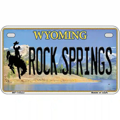 Rock Springs Wyoming Metal Novelty License Plate 7" x 4" (MP)