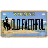 Old Faithful Wyoming Metal Novelty License Plate 7" x 4" (MP)