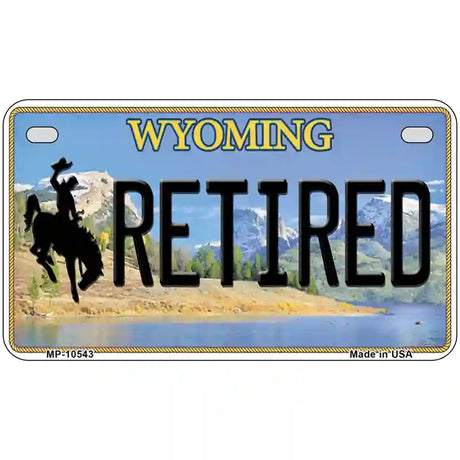 Retired Wyoming Metal Novelty License Plate 7" x 4" (MP)