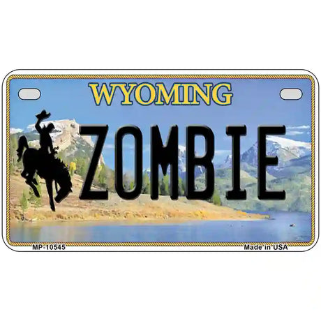 Zombie Wyoming Metal Novelty License Plate 7" x 4" (MP)