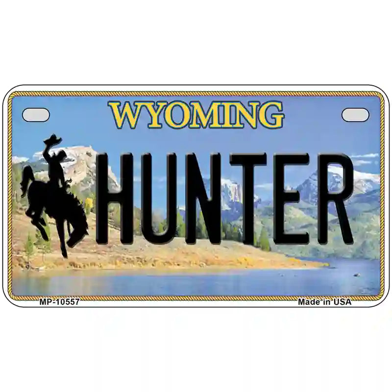 Hunter Wyoming Metal Novelty License Plate 7" x 4" (MP)