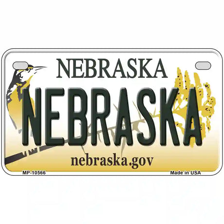 Nebraska Metal Novelty License Plate 7" x 4" (MP)