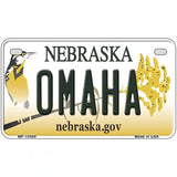 Omaha Nebraska Metal Novelty License Plate 7" x 4" (MP)