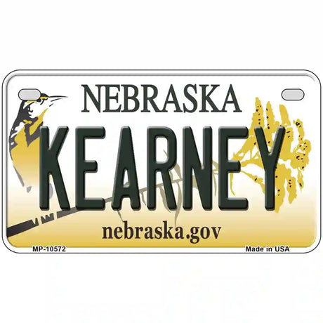 Kearney Nebraska Metal Novelty License Plate 7" x 4" (MP)