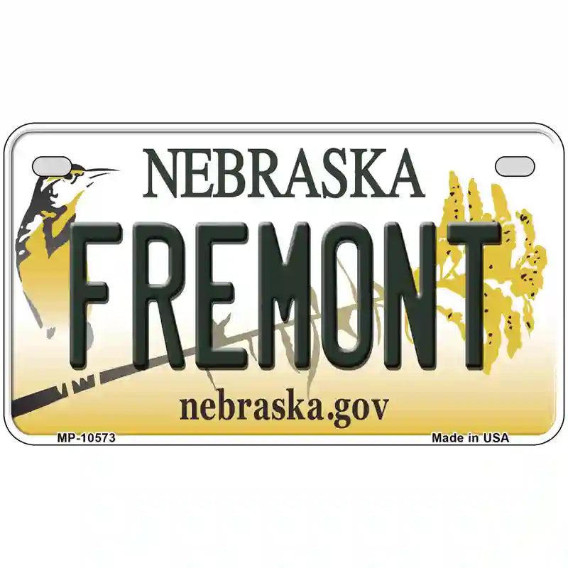 Fremont Nebraska Metal Novelty License Plate 7" x 4" (MP)