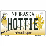 Hottie Nebraska Metal Novelty License Plate 7" x 4" (MP)